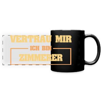 Zimmerer - Panorama-Tasse farbig - Schwarz - Vorne