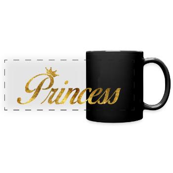 Princesse - Mug panoramique uni - noir - Devant