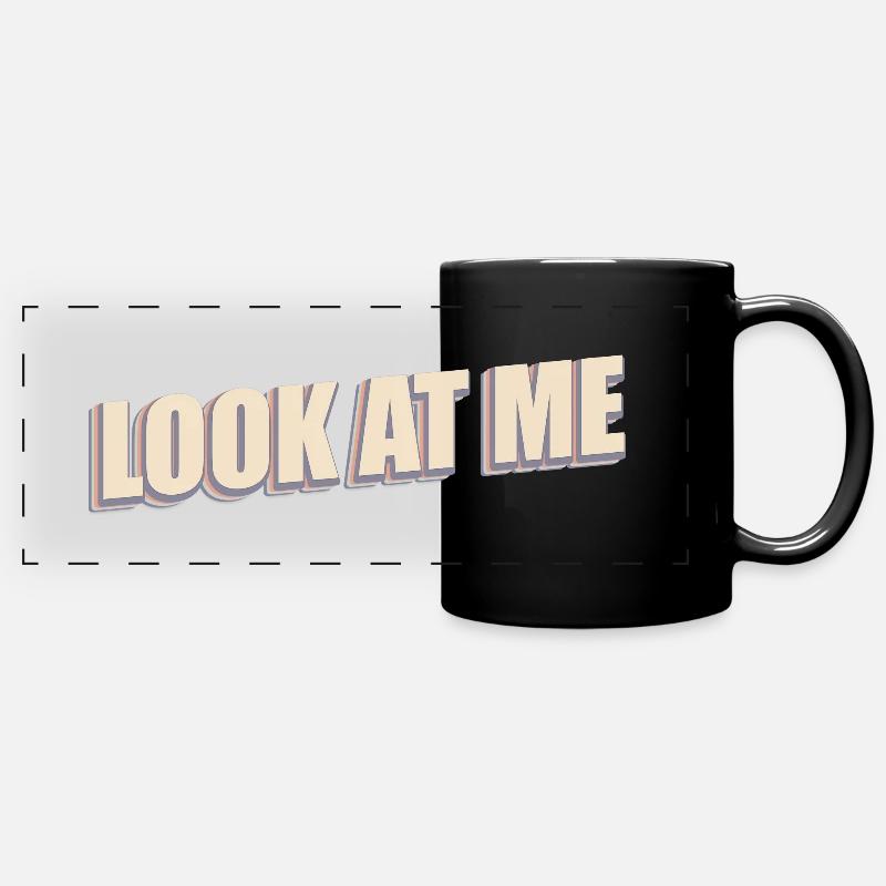 Look at me - Full Colour Panoramic Mug - black