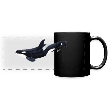 Orca - killer whale - orque - Full Colour Panoramic Mug - black - Front