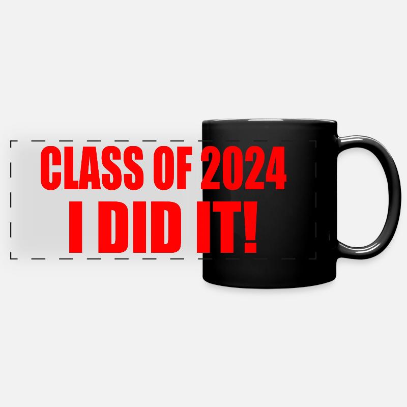 Class of 2024 - Kolorowy kubek panoramiczny - czarny