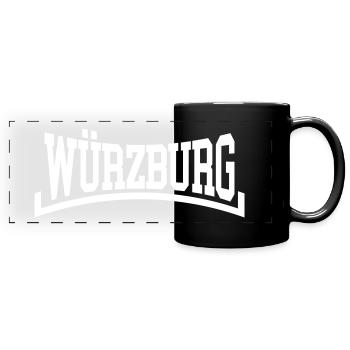 Würzburg - Full Colour Panoramic Mug - black - Front