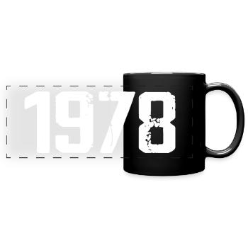 1978 – Großartig seit 1978 - Panorama-Tasse farbig - Schwarz - Vorne