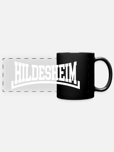 Hildesheim - Panorama-Tasse farbig - Schwarz