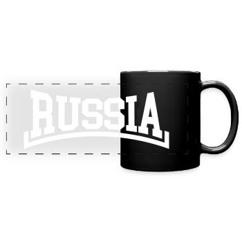 Russia - Full Colour Panoramic Mug - black - Front