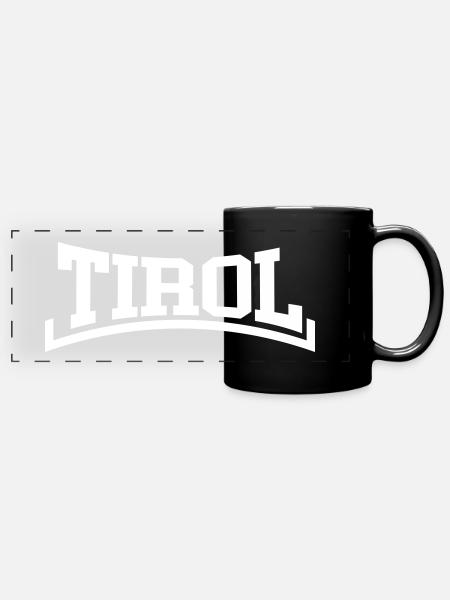 Tirol - Panorama-Tasse farbig - Schwarz