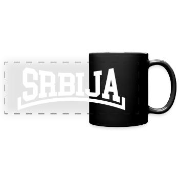 Serbien - Panorama-Tasse farbig - Schwarz - Vorne