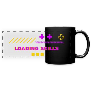 Compétences de chargement - Mug panoramique uni - noir - Devant