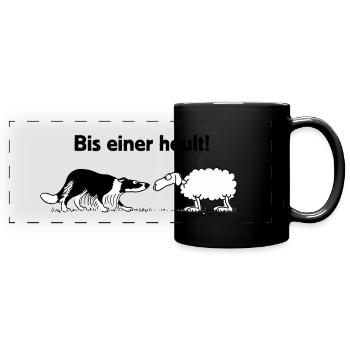 Until a howling - Full Colour Panoramic Mug - black - Front
