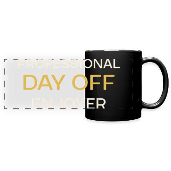 Professioneller Freizeitgenuss - Panorama-Tasse farbig - Schwarz - Vorne