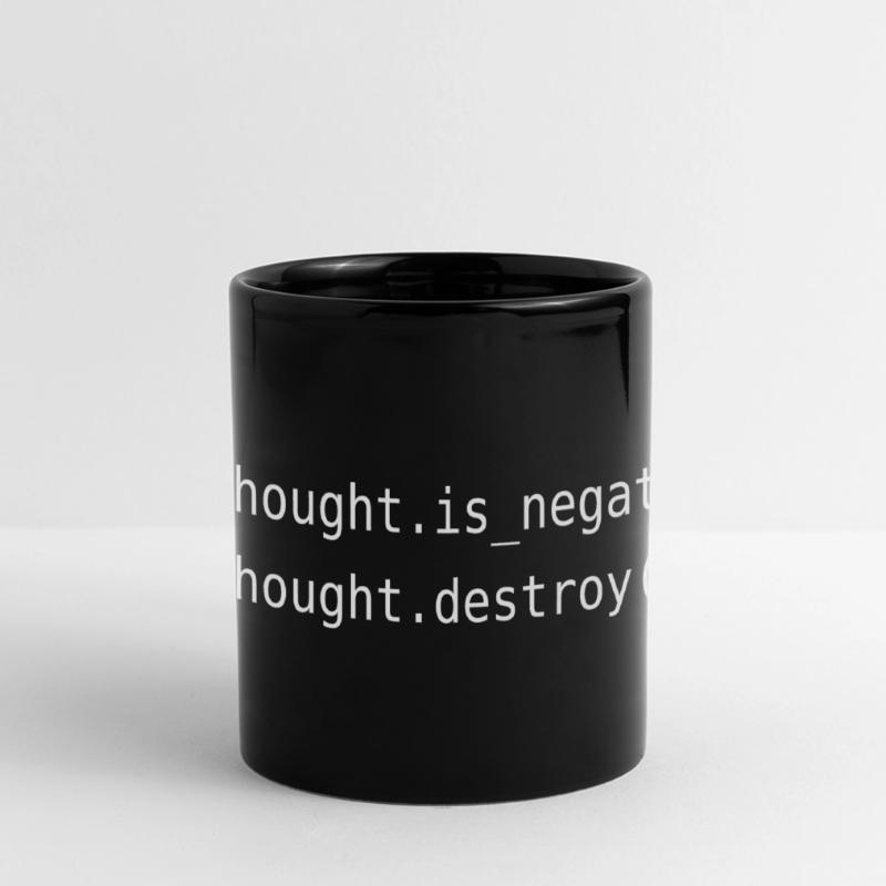 Code Python | Détruire les pensées négatives Mug panoramique uni