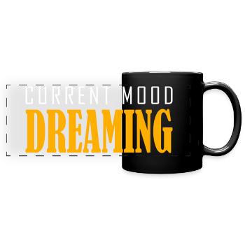 DREAMING - Panorama-Tasse farbig - Schwarz - Vorne