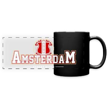 Amsterdam - Full Colour Panoramic Mug - black - Front