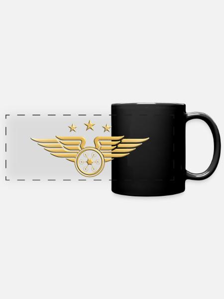 Drone pilot - drone pilot emblem badge - Full Colour Panoramic Mug - black