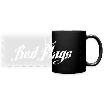 Red Flags Logo - Full Colour Panoramic Mug - black - Front