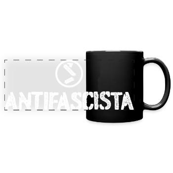 Antifasciste - Mug panoramique uni - noir - Devant