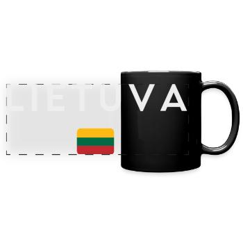 Lithuanian flag, Lithuanian pride - Full Colour Panoramic Mug - black - Front