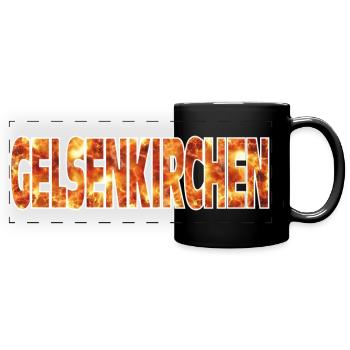 Gelsenkirchen - Panorama-Tasse farbig - Schwarz - Vorne