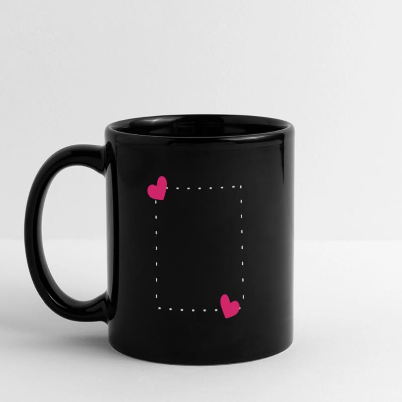 Heart Frame Ornament Line Full Colour Panoramic Mug