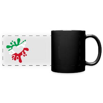 Iran symbole drapeau tache de couleurs cadeau - Mug panoramique uni - noir - Devant