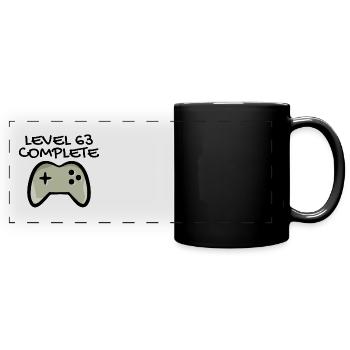63. Geburtstag - 63 Jahre Geschenk - Panorama-Tasse farbig - Schwarz - Vorne