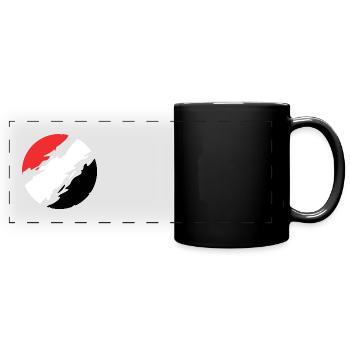 Jemen Fahne Flagge Kreis - Panorama-Tasse farbig - Schwarz - Vorne