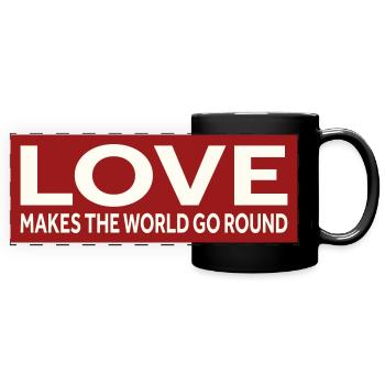 L’AMOUR FAIT TOURNER LE MONDE - Mug panoramique uni - noir - Devant