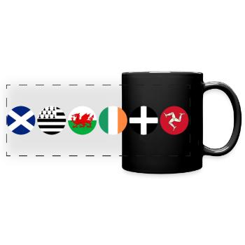 Celtic Nations Flags - Full Colour Panoramic Mug - black - Front