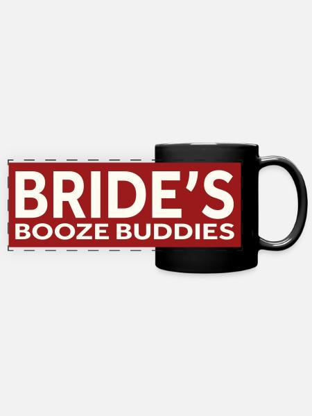 BRIDE’S BOOZE BUDDIES - Panorama-Tasse farbig - Schwarz