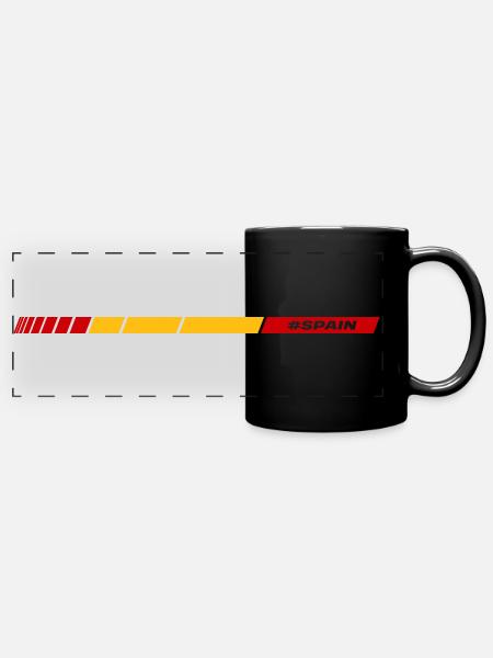Spain - Panorama-Tasse farbig - Schwarz