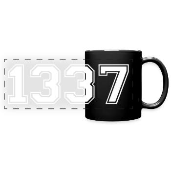 1337 - Leet Speak - Full Colour Panoramic Mug - black - Front