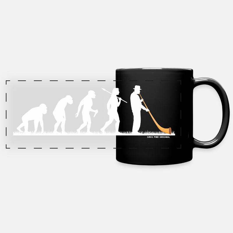 Evo Alphorn Alphorn blowers Evolution Albhorn - Full Colour Panoramic Mug - black