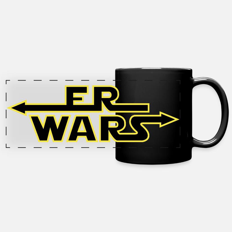 Er wars - Panorama-Tasse farbig - Schwarz