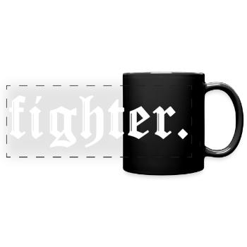 Chasseur FischerS. en blanc - Mug panoramique uni - noir - Devant