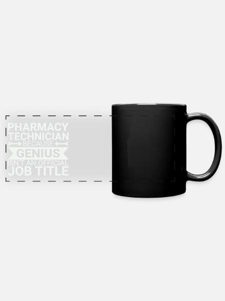 Pharmacy technician Genius - Panorama-Tasse farbig - Schwarz