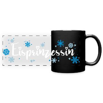 Princesse de glace - Mug panoramique uni - noir - Devant