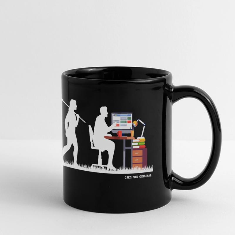 Evolution Nerd Geek Hacker Coder Programmer Full Colour Panoramic Mug
