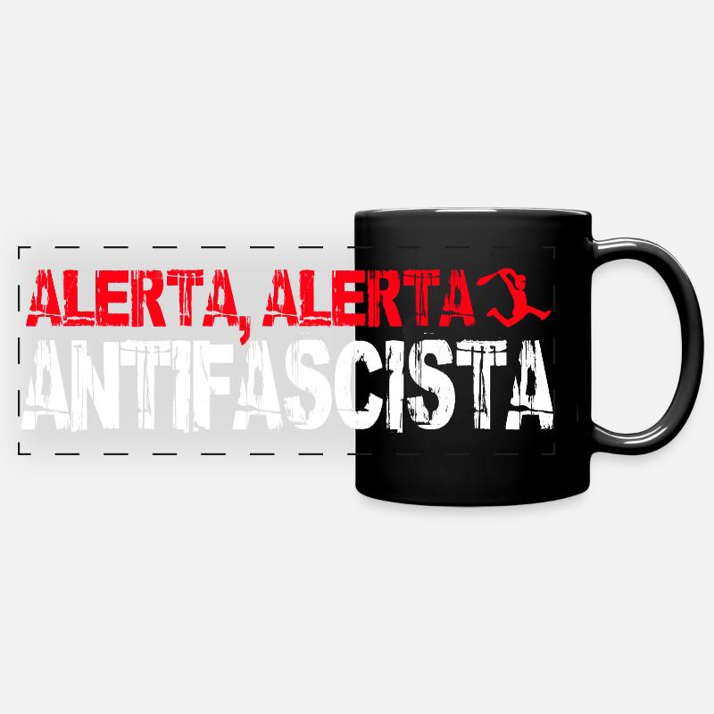 Alerta Alerta Antifasciste Antifascisme - Mug panoramique uni - noir