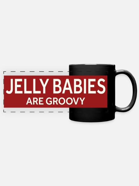 JELLY BABIES ARE GROOVY - Panorama-Tasse farbig - Schwarz