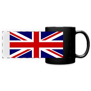 Union Jack Flag – Pop Art Style - Full Colour Panoramic Mug - black - Front