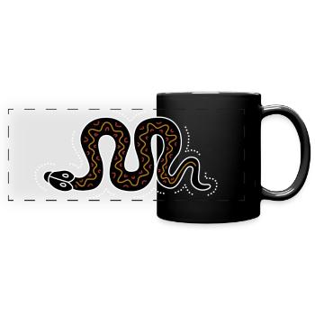 snake - Panorama-Tasse farbig - Schwarz - Vorne