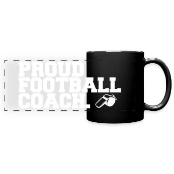 Proud Football Coach - Full Colour Panoramic Mug - black - Front