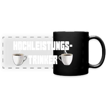 High Performance Drinker Coffee White - Full Colour Panoramic Mug - black - Front