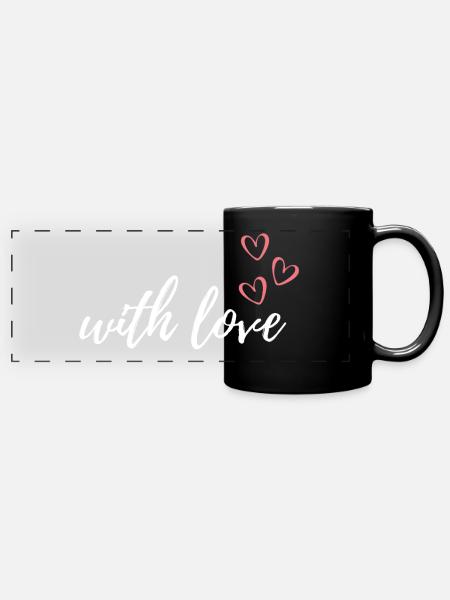 With Love - Full Colour Panoramic Mug - black