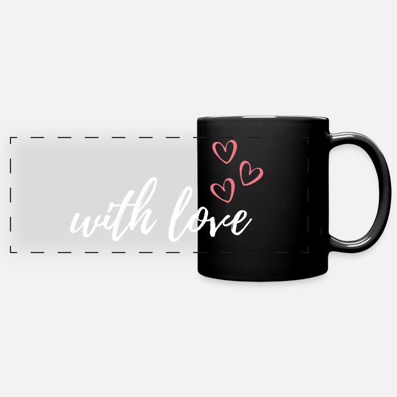 With Love - Full Colour Panoramic Mug - black