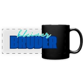 Kleiner Bruder - Panorama-Tasse farbig - Schwarz - Vorne