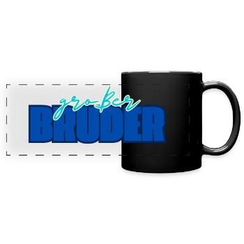 Großer Bruder - Panorama-Tasse farbig - Schwarz - Vorne