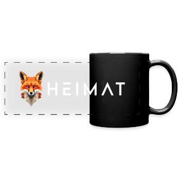 Heimat Rotfuchs geometric Designs - Panorama-Tasse farbig - Schwarz - Vorne