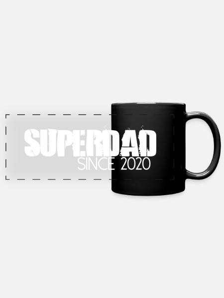 Superdad since 2020 - Panorama-Tasse farbig - Schwarz
