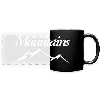 Discover Mountains Mountains Holidays - Full Colour Panoramic Mug - black - Front